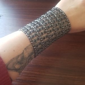 Elegant black grey bracelet